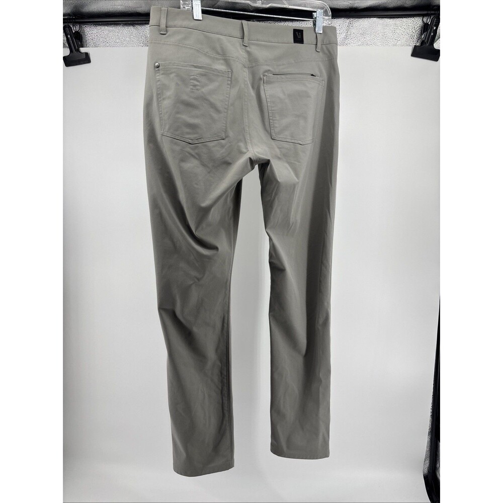 Vuori Men's Meta Performance 5 Pocket Pants V430 Light Gray/Beige Size 33 - Picture 3 of 10